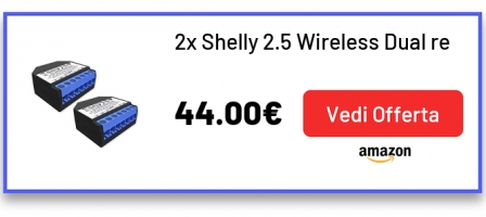 2x Shelly 2.5 Wireless Dual rele