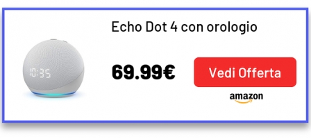 Echo Dot 4 con orologio