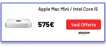 Apple Mac Mini / Intel Core i5, 2.6 GHz/ RAM 8GB / 1000GB HDD / MGEN2LL/A (Ricondizionato)