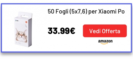 50 Fogli (5x7,6) per Xiaomi Pocket Printer