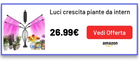Luci crescita piante da interni