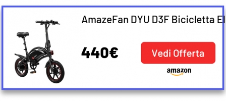 AmazeFan DYU D3F Bicicletta Elettrica Pieghevole, Mountain Bike Intelligente per Adulti, Batteria agli Ioni di Litio Rimovibile da 36 V / 6Ah in Lega di Alluminio da 240W