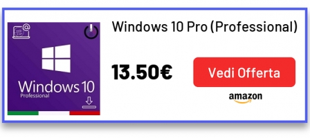 Windows 10 Pro (Professional) 32 / 64 bit key | Codice di Attivazione | Italiano | Attivazione 100% garanzia | Valido per laggiornamento da HOME | Consegna 1h-24h via e-mail