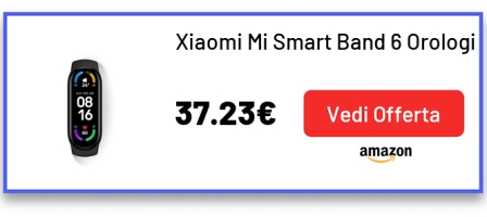 Xiaomi Mi Smart Band 6 Orologio Smart, Schermo AMOLED 1.56, Tracciamento Sport, Resistente allAcqua fino a 5 ATM, Cinturino Antibatterico, Batteria 125 mAh, Versione Italiana, Nero
