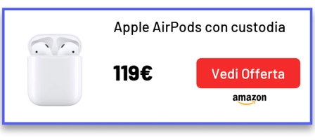 Apple AirPods con custodia