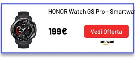 HONOR Watch GS Pro - Smartwatch GPS Multisport con Corpo Robusto e Resistente, 25-Giorni Batteria Durata, 1,39 Pollici AMOLED, IP68, Frequenza Cardiaca 24-ore, compatibile con Android e iOS (Nero)