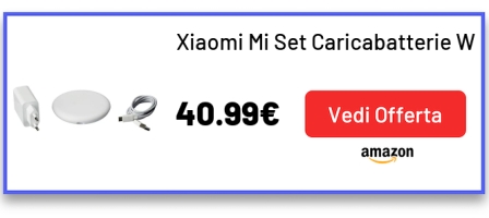 Xiaomi Mi Set Caricabatterie Wireless, 20W, Bianco