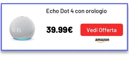Echo Dot 4 con orologio