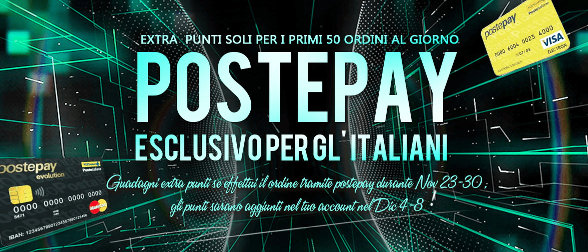 GearBest: pagamenti con PostePay