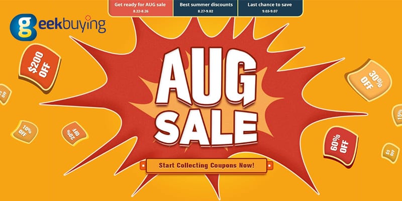 Geekbuying: evento promozionale “Aug Sale”