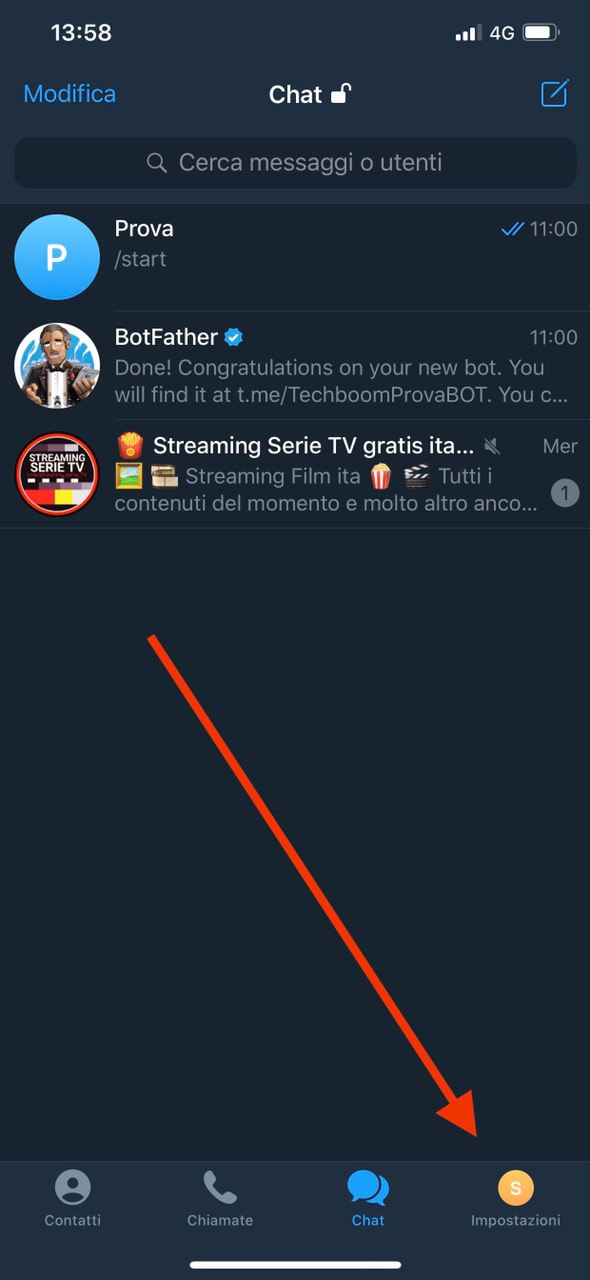 Account Telegram come eliminarlo