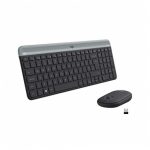 Logitech MK470 Kit Mouse e Tastiera Wireless per Windows, Ricevitore USB Unifying 2.4 GHz, ‎Sottile, Compatto, Silenzioso, Batteria Lunga Durata, PC/Laptop, Layout Italiano QWERTY, ‎Grigio