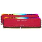 Crucial Ballistix BL2K16G32C16U4RL RGB, 3200 MHz, DDR4, DRAM, Memoria Gaming Kit per Computer Fissi, 32GB (16GBx2), CL16, Rosso