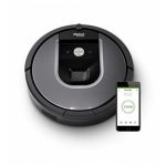 iRobot Roomba 960 Robot Aspirapolvere, Sistema di Pulizia Dirt Detect, Spazzole Tangle-Free, per Pavimenti e Tappeti, Ottimo per i Peli degli Animali, Wi-Fi, 70 dB, autonomia: 75 min, Argento