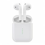 i10 TWS Bluetooth 5.0 Earbuds Independent Use Tap Control Automatically Pairing – White