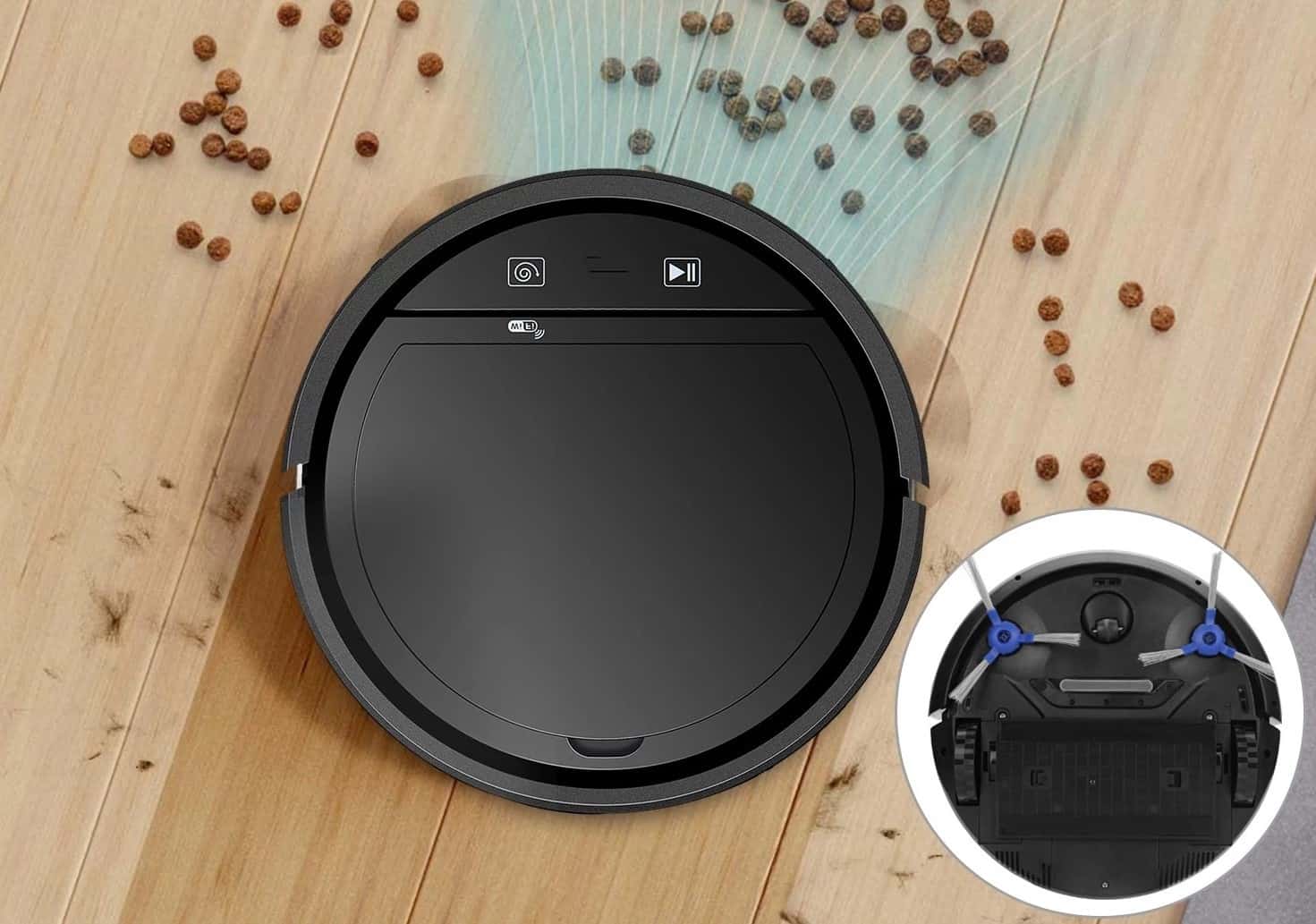 Robot Aspirapolvere a meno di 60€ compatibile con Google e Alexa su TomTop
