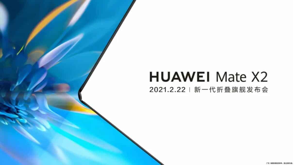 Huawei lancerà il suo telefono pieghevole di nuova generazione Mate X2 il 22 Febbraio