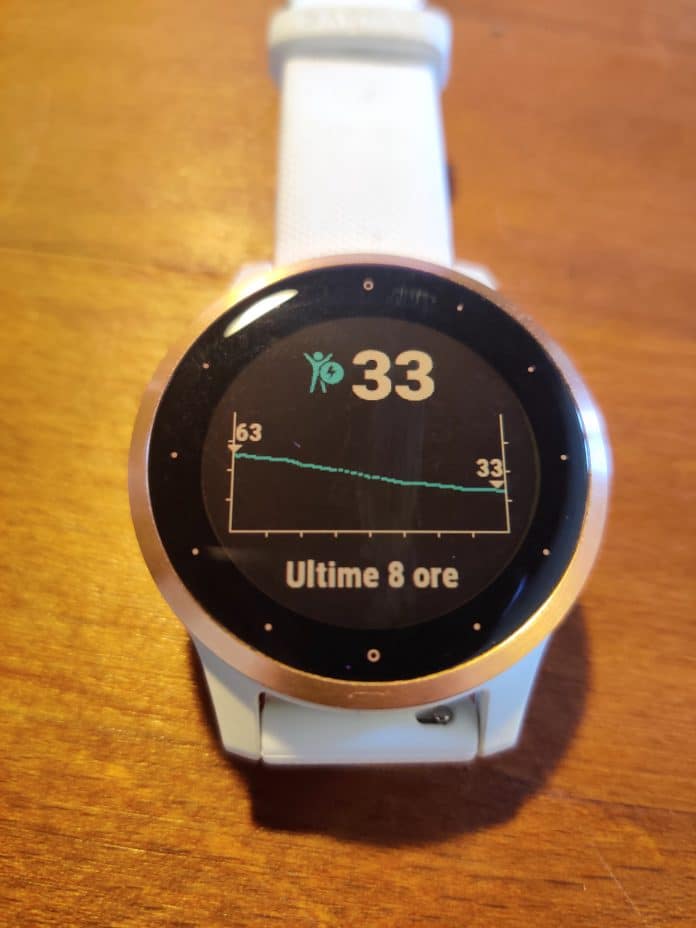 vivoactive 4s body battery