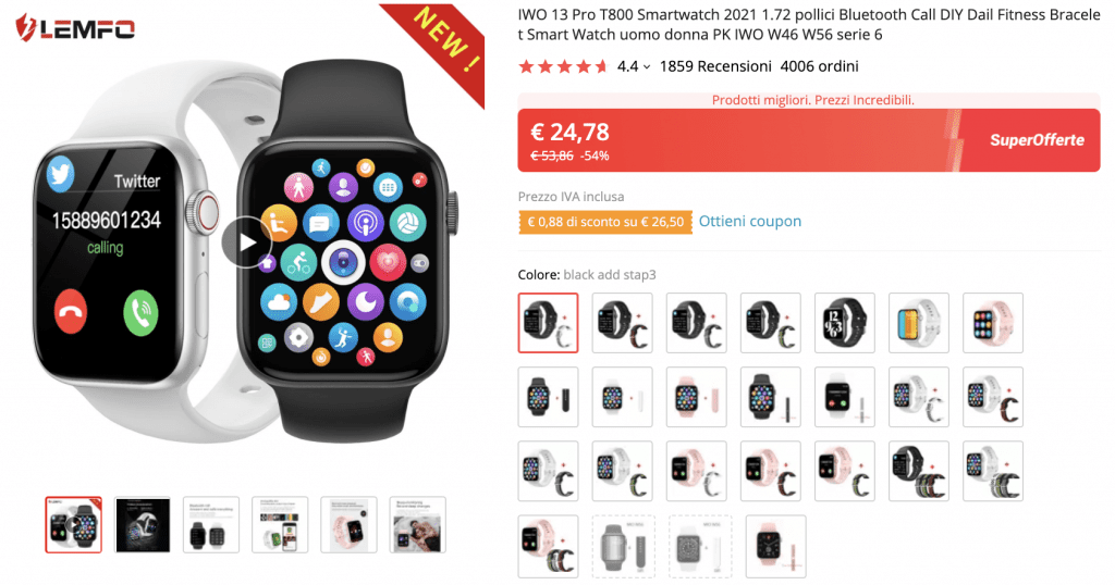 apple watch copia