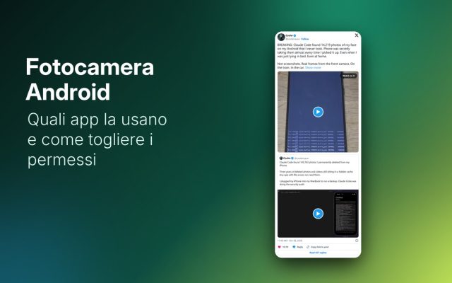 Android: come vedere quali app usano la fotocamera di nascosto
