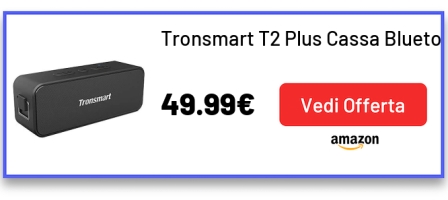 Tronsmart T2 Plus Cassa Bluetooth 20W, Altoparlante Bluetooth Portatile Impermeabile IPX7,True Wireless Stereo, Speaker Bluetooth 5.0, per Casa, Festa, Auto, Viaggio