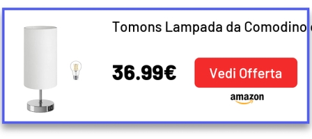 Tomons Lampada da Comodino con Controllo Touch, Lampada da Tavolo Classica, Contiene Lampadina, Minimalista e Doppia Porta USB, per Camera da Letto, Soggiorno, Bianco