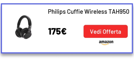 Philips Cuffie Wireless TAH9505BK/00 Over Ear, Cuffie con Cancellazione Attiva del Rumore, con Doppio Microfono, Bluetooth, 27 Ore di Riproduzione, Colore Nero Chiaro
