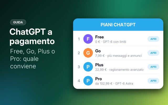 ChatGPT a pagamento conviene? Free, Go, Plus e Pro a confronto