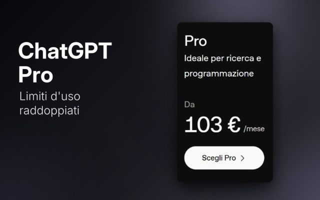 ChatGPT Pro: OpenAI raddoppia i limiti d’uso, Plus resta uguale