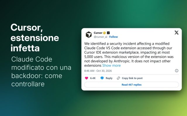 Estensione Claude Code infetta su Cursor: come controllare il tuo PC