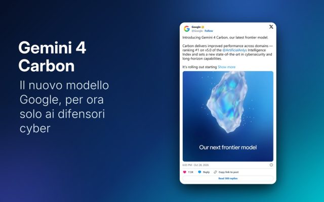 Gemini 4 Carbon batte Claude e GPT-6 nei test, ma per ora non si può usare