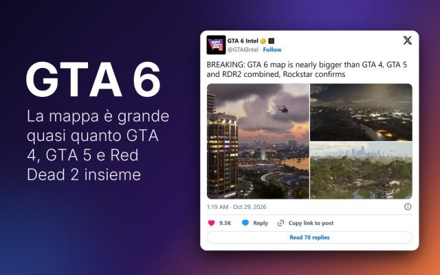 GTA 6: mappa grande quasi quanto GTA 4, GTA 5 e Red Dead 2 insieme