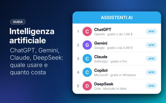 Intelligenza artificiale: guida a ChatGPT, Gemini, Claude e DeepSeek