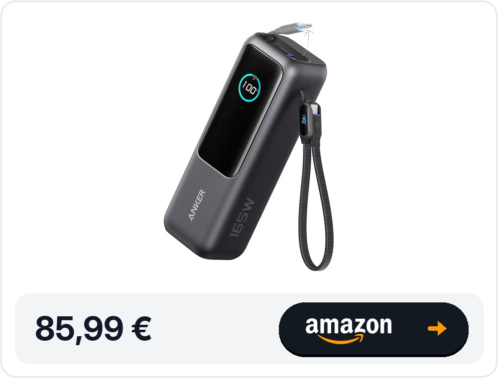 Anker Laptop Power Bank 25000 165W su Amazon