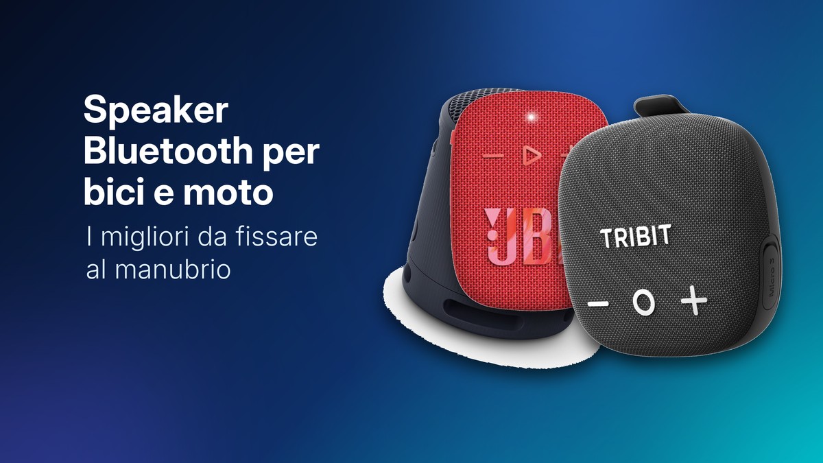 JBL Wind 3S, Tribit StormBox Micro 3 e Sony SRS-XB100, speaker Bluetooth per bici e moto