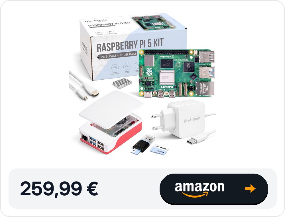 Raspberry Pi 5 8 GB kit su Amazon