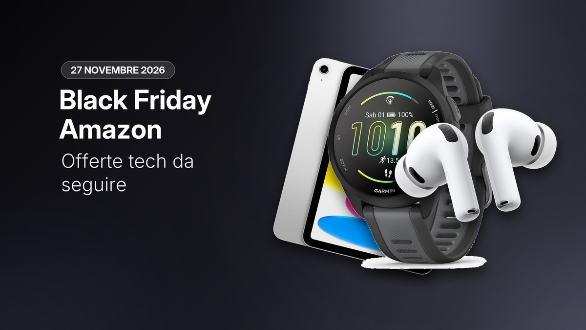 iPad, Garmin Forerunner 165 e AirPods Pro 3, offerte tech del Black Friday Amazon