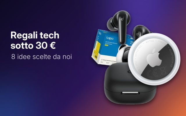 Regali tech sotto 30 euro: 8 idee per Natale 2026