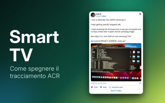 Smart TV che ti spia: come disattivare l’ACR su Samsung e LG